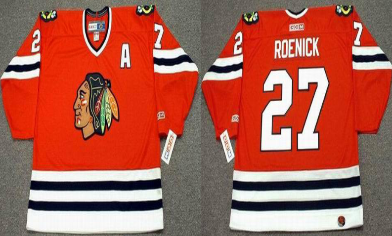 2019 Men Chicago Blackhawks 27 Roenick red CCM NHL jerseys
